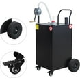 thumbnail image 2 of Acekid 45 Gallon Fuel Caddy, Portable Fuel Transfer Tank with Manual Pump, 4 Wheels, for Gasoline & Diesel, Black, 2 of 7