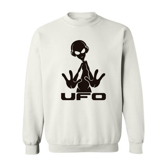 Alien Silhouette Ufo Sweatshirt Men -Image by Shutterstock, Male x-Large