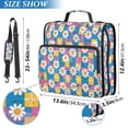 thumbnail image 2 of FORMRS Zipper Binder with Shoulder Strap 2-inch Ring 500 Sheet Capacity File Bag, Blue Checkered Daisy, 2 of 5