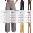 thumbnail image 6 of Womens Pants Wide Leg High Waisted Solid Hanging Straight Tube Temperament Wide Leg Suit Pants With Pockets Trousers with Pockets, 6 of 6