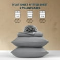 thumbnail image 7 of Sleep Zone Full Sheets Set - 4 Piece Bedding - Jersey Knit Cooling Sheet Set - Soft and Fade Resistant - Easy Care - Deep Pocket (Full,Gull Grey), 7 of 7
