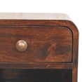 thumbnail image 5 of Artisan Furniture Solid Wood Mini Curved California Walnut Wall Mounted Bedside with Open Slot, 5 of 9
