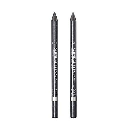 Rimmel Scandaleyes Waterproof Kohl Kajal Eyeliner, Sparkling Black, 0.04 Fl Oz, Pack of 2