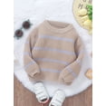 thumbnail image 5 of Musuos Toddler Baby Sweater 6 9 12 18 24M 3Y Stripe Print Warm Knitted Long Sleeve Pullover Infant Casual Knitwear, 5 of 10