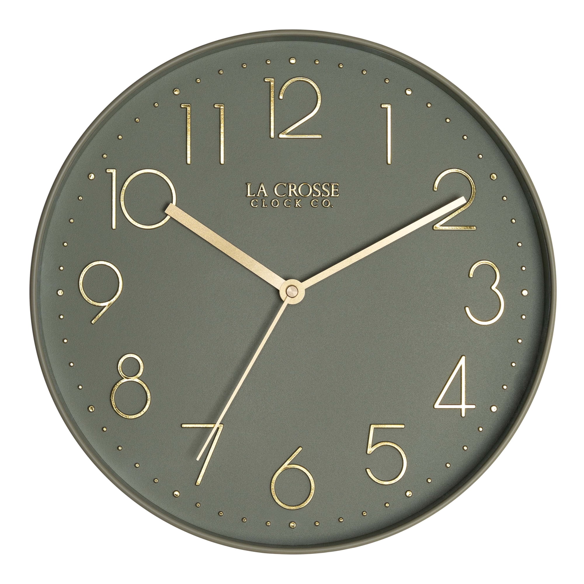 12 Inch Paxton Green Silent Sweep Analog Quartz Wall Clock