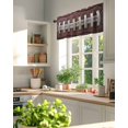 thumbnail image 3 of Rugby Texture Valances for Windows Usa Sport Valance Rod Pocket Light Filtering Short Window Treatments Curtains for Kitchen Bathroom Living Room Bedroom, 1 Panel, 54 x 18 Inch, 3 of 7