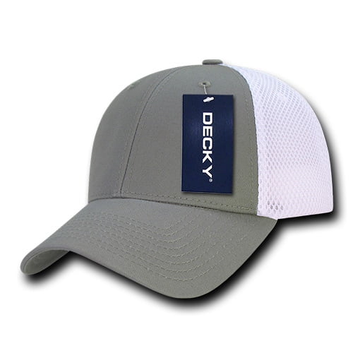 Decky 204 Low Crown Air Mesh Baseball Cap-Grey/White