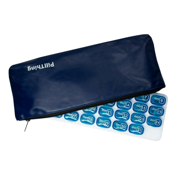 Pill Thing 31-Day Monthly Pill Organizer with Travel Case