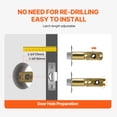 thumbnail image 3 of VEVOR Entry Door Locksets with Deadbolt, 5 Pack Satin Nickel Entry Lever and Single Cylinder Deadbolt, Keyed Alike Combo Pack, Fit for 1-3/8" to 1-3/4" Door Thickness, for Entrance and Front Door, 3 of 9