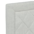 thumbnail image 5 of Weston Home Brielle Black Finish Frame with Velvet Upholstered Platform Bed, King, Cream, 5 of 8