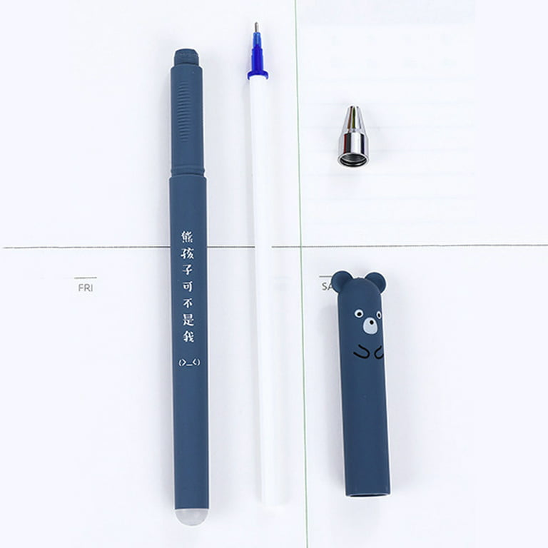 4pcs Kawaii Erasable Pens Cute Gel Pen Blue and Black Ink ST Nib Aesthetic  Stationery Office Accessories Back To School - AliExpress
