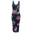 thumbnail image 4 of Lenago Robe de Maternité Grande Taille Mode Femme Décontractée Été Sans Manches Épaules Dénudées Imprimé Robe à Col Rond Robes d'Été de Plage en Liquidation, 4 of 4