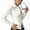 White, variant on Women's Fitted Button Down Shirt Flare Sleeve Collared Blouse Y2K Cinched Waist Going Out Top