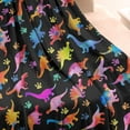 thumbnail image 4 of Colorful Dinosaurs Colorful Paws Pattern Blanket,Comfortable Soft Lamb Wool Throw Blanket,All Season,Warm Lightweight Blankets for Sofa Bed Couch Living Room Chair,50"x60", 4 of 4