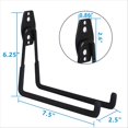 thumbnail image 3 of 4 Piece Wall Mounted Storage Rack with 2 Extension Clips, 7.5 Inch Long Heavy Hook for Ladder, Ski, Sport, Utility, Gardening, Hose Storage Rack, 3 of 3