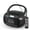 Black, variant on RYSZDARL Boombox Cassette CD Player Combo with Bluetooth AM/FM Radio Tape Recording AUX/USB Drive AC/DC Powered Headphone Jack LCD Display 3W Stereo Sound with Remote Control for Home and Outdoor