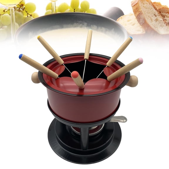 Fondue Maker Olla Fondue de Queso Olla de Acero Inoxidable Multiusos Caldo Fondue Set Fondue Pot para el Festival de Chocolate Queso