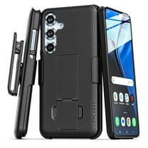 Encased DuraClip Designed for Samsung Galaxy S25 Plus Belt Clip Case with Holster and Kickstand (Black)