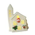 thumbnail image 5 of House Figurine Ceramic Building Statue Light Up Collectable Craft for Christmas Desktop Xmas Ornament Display, 5 of 9