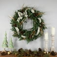thumbnail image 3 of Northlight Pre-Lit Blue Spruce Artificial Christmas Wreath with Clear Lights, 3 of 8