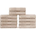 thumbnail image 3 of Ample Decor Washcloths 12 x 12 inch 10 Piece 600 GSM 100% Cotton, Lightweight, Quick Drying, Machine Washable Fingertip Towels for Bathroom, Gym, Kitchen - Beige, 3 of 6