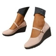 thumbnail image 3 of Women's Flats with Flexible Sole for Natural Foot Movement Women's Casual On Shoes Fashion Suede Wedge Heel Comfortable Everyday Walking Shoes For Women Stylish Loafers, 3 of 9
