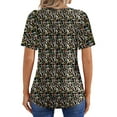 thumbnail image 5 of Fantaslook Blouses for Women Pleated Short Sleeve Tunic Tops Dressy Casual Summer Shirts, 5 of 9