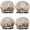 Pioneer Flower Floral-1, variant on Shower Caps,Pioneer Flower Floral Print Pattern Waterproof Shower Cap for Women 4 Pieces,Double Reusable Hair Cover for Shower PEVA Elastic Stretch Hem