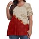 thumbnail image 2 of Camiseta de Manga Corta de Cuello en V Sólido Casual, Camisetas de Manga Corta para las Mujeres, 2 of 6