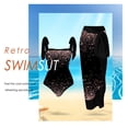 thumbnail image 1 of Traje De Baño Damas 2 Piezas De Traje De Baño Atlético De Playa Para Mujer A La Moda Con Vestido Para Accesorios Femeninos (Negro Xl) Ndcxsfigh Para Estrenar, 1 of 3