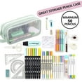 thumbnail image 2 of School Pencil Case, School Supply, Transparent Pencil Case 2 Compartments, Colored Pencil Case Aesthetic Stationery, School Pencil Case Aesthetic School Supply for Boy Girl, 2 of 5