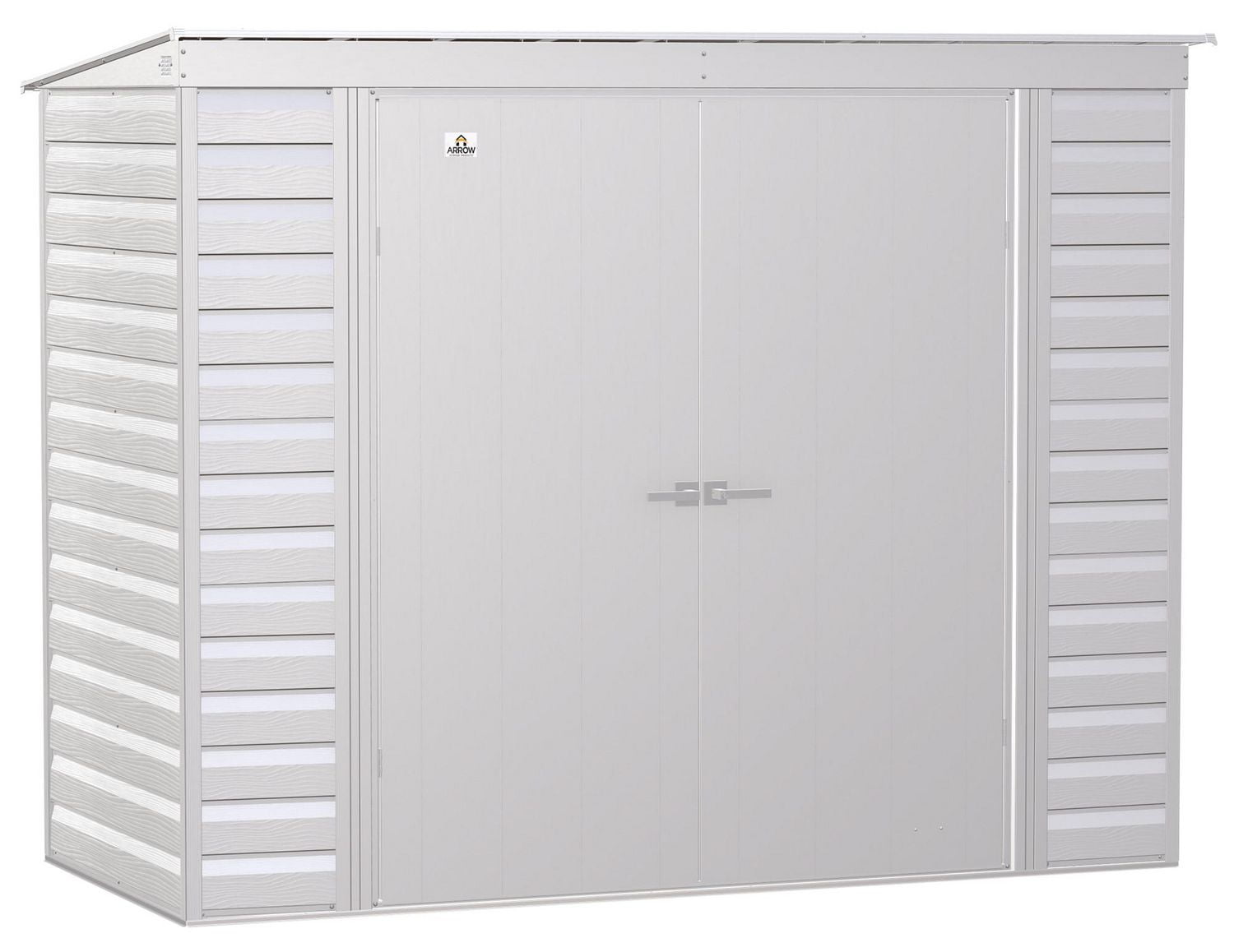 Arrow Select Steel Storage Shed, 8x4, Gris pâle