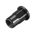 thumbnail image 6 of M5 Rivet Nuts, Thread Half Hexagonal Carbon Steel Zinc-Plated Flat Head Threaded Insert Nut Black 50 Pcs, 6 of 7