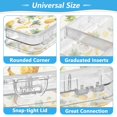 thumbnail image 4 of Plastic Pencil Box Large Capacity Pencil Boxes Clear Boxes with Snap-Tight Lid Stylish Office Supplies Storage Organizer Box Coconuts and Pineapples Pattern, 4 of 7