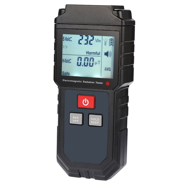 Probador de radiaciónKKmoon Portátil Portátil LCD Digital Detector Electromagnético de Radiación Campo Eléctrico Campo Magnético Detector de Dosímetro con Sonido y Alarma de Luz KKmoon Probador de radiación