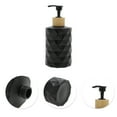 thumbnail image 5 of Unique Bargains 1 Pc Round Bottom Diamond Pattern Soap Dispenser 11.16oz Black, 5 of 6