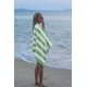 thumbnail image 5 of Toalla HENBAY de microfibra extragrande 90x180 cm con rayas verdes, 5 of 7