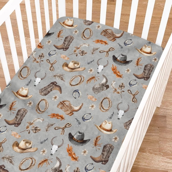 Cunas estándar Cowboy Life para niños y niñas, 52 x 28 pulgadas