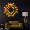 thumbnail image 2 of Glowneon Sun Moon Neon Sign, Abstract Sun Moon Led Sign, Bedroom Art, 2 of 5