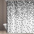 thumbnail image 3 of Funny Black and White Shower Curtain, Simple Polka Dot Design Shower Curtains, Modern Farmhouse Shower Curtains Home Bathroom Decor Fabric Bathtub Curtains, 71x71 Inches, 3 of 6