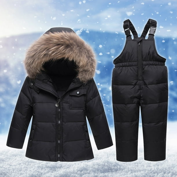 PXLKNZH Kids 2-Piece Snowsuit Toddler Baby Boys Girls Winter