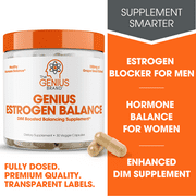 Estrogen Blocker DIM Boosted Supplement Natural Hormonal Balance Support for Men & Women, Genius Estrogen Balance by the Genius Brand