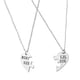 thumbnail image 3 of Collar con colgante de corazón de rompecabezas de 2 piezas, ideal como regalo de graduación para hermana mayor y pequeña., 3 of 5
