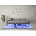 thumbnail image 3 of Ahgly Company Indoor Round Abstract Blue Modern Area Rugs, 3' Round, 3 of 4