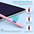 thumbnail image 4 of MoKo Stylus Pen for Touch Screen, Active Universal Stylus Pen Compatible with iPad/iPhone/Samsung and Other ios/Android Smartphone and Tablet Devices,Power Display, Pink, 4 of 7
