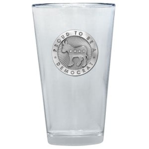 Democrat Pint Glass by Heritage Metalworks
