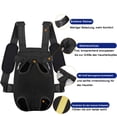 thumbnail image 3 of Bolsa de viaje portátil para mascotas, transpirable y cómoda, especialmente para perros pequeños, medianos, gatos, cachorros M, negro, 3 of 5