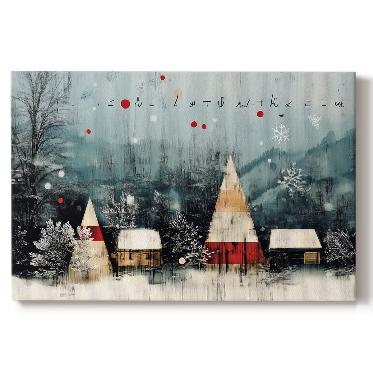 Christmas Holiday Art III- Gallery Wrapped Canvas-XI