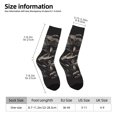 thumbnail image 2 of Lukts Monochrome Mushroom Artwork Pattern Womens Crew Soft Moisture-wicking Socks,Moisture Control Crew Socks,Mid Calf Socks, 2 of 6