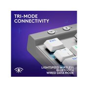Logitech G515 LIGHTSPEED TKL Low Profile Wireless Gaming Keyboard - GL Brown Tactile Switches, LIGHTSYNC RGB, Thin Tenkeyless Design, PBT Keycaps - White